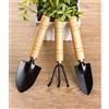 Generic Mini attrezzi da giardinaggio, in miniatura, rastrello, pala, 3 pezzi