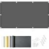 AUWUUA Frangivisto Balcone 50x100cm Antracite Copri Ringhiera Balcone, Telo Copri Ringhiera in PES Impermeabile e Anti-UV Recinzione Copertura per Privacy Esterno Terrazza Giardino