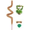 Veruydita 120 cm pieghevole cocco Brown rampicante palo in rattan adatto per bambù con dorso di tartaruga con tutti i tipi di piante rampicanti, set con 2 m di spago di iuta con legami magici verdi