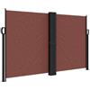 SYDE Tenda laterale retrattile, marrone, 140 x 1000 cm | 100% poliestere con rivestimento in PU, impermeabile, arrotolabile automatico, facile installazione, per balcone, terrazza,