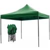 CILVANI SRL GAZEBO VERDE 3X3 TELO DI COPERTURA SPALMATO IMPERMEABILE AL 100% PIEGHEVOLE A FISARMONICA STRUTTURA GRIGIO MARTELLATO