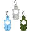 JAPORIA 3 Pezzi MoschettonE Multifunzione, Silicone Porta Borraccia Cintura | Compatto e Pratico, Resistente a la Deformación, Versatile, per Borracce Asciugamano Zaino Campeggio Escursionismo