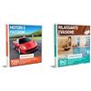 smartbox - Cofanetto Regalo Motori e passioni + Rilassante evasione - Idea Regalo Originale - 1 Esperienza di Guida Sportiva per 1 o 2 Persone & 1 Notte con Colazione e parentesi Relax per 2 Persone