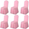 BUAOGDVG Gonna Parson Fodere for sedia rimovibili elasticizzate in spandex lavabile | Fodera protettiva for sedia attrezzata for cene, feste, cerimonie(Pink,6)