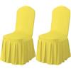 BUAOGDVG Gonna Parson Fodere for sedia rimovibili elasticizzate in spandex lavabile | Fodera protettiva for sedia attrezzata for cene, feste, cerimonie(Yellow,2)
