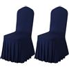 BUAOGDVG Gonna Parson Fodere for sedia rimovibili elasticizzate in spandex lavabile | Fodera protettiva for sedia attrezzata for cene, feste, cerimonie(Navy,2)