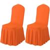 BUAOGDVG Gonna Parson Fodere for sedia rimovibili elasticizzate in spandex lavabile | Fodera protettiva for sedia attrezzata for cene, feste, cerimonie(Orange,2)