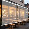Generico Tenda Avvolgibile da Esterno Impermeabile, Telo Trasparente in PVC Resistente, Tenda Avvolgibile in Vinile Antipioggia, Facile da Pulire per Patio, Pergola, Balcone e Portico(B40xH120cm)
