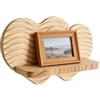 Generico Mensole sospese - Display a forma di cuore estetico in legno, hardware professionale per organizer per decorazioni da parete Boho, appendiabiti rustico | per Camera da Soggiorno Bagno Cucina Uff