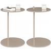 IDMarket - Set di 2 tavolini rotondi Leontine 40 cm, in metallo, colore | Punte per divano, comodini