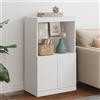 Generico Credenza con Luci LED Bianca 60,5x37x100 cm,Buffet e credenze