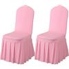 BUAOGDVG Gonna Parson Fodere for sedia rimovibili elasticizzate in spandex lavabile | Fodera protettiva for sedia attrezzata for cene, feste, cerimonie(Pink,2)