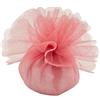 Etm Bomboniere Formoso Bomboniera Sacchetto Tondo Porta Confetti 2 Veli con Tirante in Organza Rosso Fragola D 25 cm Confezione 25 pz Art C2216
