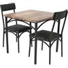 GarveeHome Set tavolo da pranzo 3 pezzi per 2 persone - Tavolo quadrato e 2 sedie imbottite - Perfetto per cucina, sala da pranzo, piccoli spazi, appartamenti e monolocali - Stile rustico - : retrò marrone
