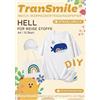 TranSmile Carta trasferibile in PU a getto d'inchiostro per magliette luminose (10 fogli, A4), stampa in vinile a trasferimento termico per tessuti chiari, pellicola di trasferimento termoadesiva per