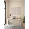 Dmora - Scrivania Michele, Scrittoio multiuso, Tavolo per ufficio porta PC, Piano di lavoro, 150x60 h76 cm, Rovere e Bianco
