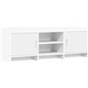 PUGYNBK Mobile TV 130 x 33 x 47 cm bianco legno | Maniglie in metallo, ampi ripiani, design rettangolare, facile da pulire, per soggiorno