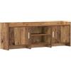 PUGYNBK Mobile TV 130 x 33 x 47 cm, in legno | Con ripiani e cassetti, maniglie in metallo, durevole, facile da pulire, per soggiorno