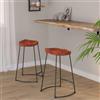 TEKGHUT Gavin - Sgabello da bar, 2 pezzi, 45 x 40 x 63 cm, in legno | Telaio in ferro verniciato a polvere, per interni ed esterni, balcone, cucina, portata fino a 110 kg