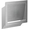 JuanNest Sportello Del Cestino Apribile Lateralmente, Copertura Per Bocca Di Raccolta Integrata In Acciaio Inox 304, Coperchio Per Discesa Dei Rifiuti Incasso,Uso Commerciale E Residenziale Style B,Silver