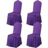 BUAOGDVG Gonna Parson Fodere for sedia rimovibili elasticizzate in spandex lavabile | Fodera protettiva for sedia attrezzata for cene, feste, cerimonie(Purple,4)
