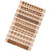 SUPVOX Rullo per Texture in Legno per Ceramica e Argilla, Bastoncino Resistente alla Deformazione Creazioni Precise, per Studio e Insegnamento della Ceramica, Confezione da 10 Pezzi