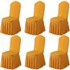 BUAOGDVG Gonna Parson Fodere for sedia rimovibili elasticizzate in spandex lavabile | Fodera protettiva for sedia attrezzata for cene, feste, cerimonie(Gold,6)