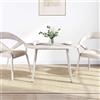 ROMHZKS Tavolo in legno di pino massiccio, ovale, bianco, 110 x 55 x 2,5 cm, durevole, versatile, come tavolino da salotto, tavolino consolle, comodino