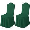 BUAOGDVG Gonna Parson Fodere for sedia rimovibili elasticizzate in spandex lavabile | Fodera protettiva for sedia attrezzata for cene, feste, cerimonie(Dark Green,2)