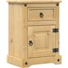 vidaXL Comodino Corona 45x35x64 cm in Legno Massello di Pino
