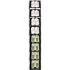 Desnysmf Scarpiera sottile a 8 ripiani, verticale, in polipropilene nero con effetto rattan, scarpiera salvaspazio per corridoio, ingresso, armadio, 27,3 x 22 x 165,5 cm, portata 2,5 kg per ripiano