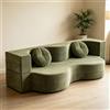Whsmke Divano Letto In Tessuto Compresso, Divano Letto Pieghevole 2 In 1 Per Soggiorno, Camera Da Letto, Ufficio, Doppi Posti, Comodo Divano Salvaspazio(Green,150cm*100cm)