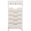 Jenngaoo Carrello Libreria Mobile 5 Livelli, 3 Cassetti Scaffali Scorrevoli con Ruote 360°, Beige Multifunzionale Mobile per Scuola, Casa, Ufficio