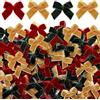 YUNHENTONG Fiocchi Natale 120 Pezzi Coccarde Natalizie Piccole 2.5 x 2.5 cm Fiocchi Natalizi per Cartolina di Natale, Confezione Regalo, Ghirlande di Natalizie (Verde+Rosso+Marrone)