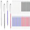 Megcdtr 56 pennarelli cancellabili a caldo, 4 colori, 0,5 mm, per quilting, cucito, tessile, stampa scarpe, ricamo, punto croce