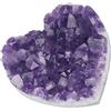 Healvian Cluster di Cristallo di Ametista a Forma di Cuore Naturale, Pietra di Cristallo Decorativa per Arredamento Casa, Dimensioni Delicate per Soggiorno