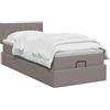 vidaXL Letto ottomano con materasso Tortora 100 x 200 cm Tessuto