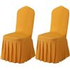 BUAOGDVG Gonna Parson Fodere for sedia rimovibili elasticizzate in spandex lavabile | Fodera protettiva for sedia attrezzata for cene, feste, cerimonie(Gold,2)