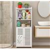 Found it! Di Palma Mobiletto da Bagno Salvaspazio con Anta, 90x40x25 cm, Armadietto Bianco Impermeabile, Organizer Multiuso in Legno Plastico