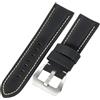 ROUREOX Cinturino di Orologio Bracciale di Orologio Nylon e Pelle Vera Cerniera in Metallo Motivo Fibra di Carbonio di Ricambio per PANERAI Luminor Due PAM01661