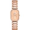 Shocknshop Elegante braccialetto da donna rettangolare in oro rosa con cinturino in metallo massiccio WCH176