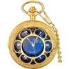 Tiong Orologio da tasca al quarzo, orologio da tasca creativo a stella, orologio da tasca alla moda per uomini e donne, regali di anniversario per vacanze