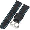 ROUREOX Cinturino di Orologio Bracciale di Orologio Nylon e Pelle Vera Cerniera in Metallo Motivo Fibra di Carbonio di Ricambio per PANERAI Luminor Due PAM01661