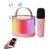 Generic Altoparlante per karaoke con 2 microfoni, mini macchina per karaoke | Attrezzatura multiuso per karaoke per bambini