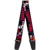 buckle-down tracolla per chitarra 34-60 HARLEY QUINN Bomb Poses/Suits Black/Purple/Red
