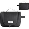 Cozary Beauty Case da Viaggio per Donna Uomo, Borsa da toilette da viaggio con Gancio, Portatile Impermeabile Beauty Case (Nero)