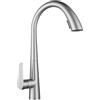 Rea - Rubinetto Da Cucina Ross Brush Nickel Inox Miscelatore Lavello Cucina In Ottone Miscelatore Monocomando Caldo E Freddo Regolabile (Acciaio) 27,5x5,5x43cm