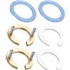 JOINPAYA Set Fissaggio Rubinetto in Metallo e Silicone, 2 Set Oro | Montaggio Lavabo e Lavabo, Antiallentamento, Installazione Semplice, Accessorio Bagno senza Forare