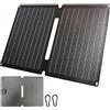 QUXV 20W Caricabatterie Solare Portatile 2 Porte (USB-C/USB-A), Pannelli Solari IP44 Impermeabili con Amperometro Digitale per Dispositivi Ricaricabili Via iPhone Android GoPro ECC