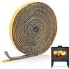 Swiftctrl Guarnizione Stufa a Legna, 4m×10mm×3mm Guarnizione Autoadesiva Inserto Camino a Legna, Guarnizioni in Fibra di Vetro per Stufa/Camino/Porta del Forno, Resistente al Calore 550 Gradi Celsius (4m)
